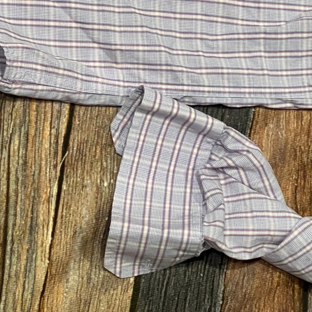 Banana Republic Purple Button Down Long Sleeve Mens Dress Shirt